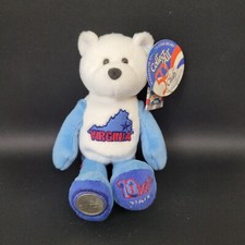 2000 Virginia US Quarter Coin Bear Limited Treasures 50 States of America 8"