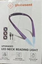 Glocusent LED Neck Reading Light Book Light for Reading in Bed 3 Colors