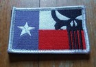PATCH TEXAS STATE FLAG SKULL TX  HOOK & LOOP ARMY NAVY PATCH — photo 5