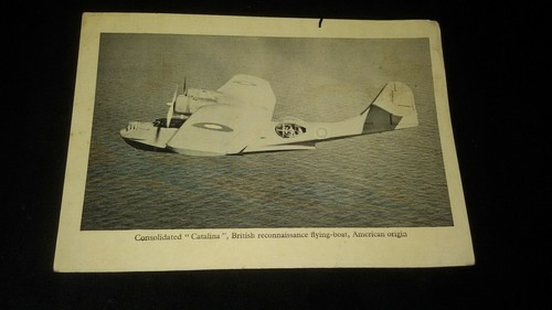 VINTAGE PHOTOGRAPH MILITARY CONSOLIDATED CATALINA BRITISH FLYING BOAT WAR 1940 - Picture 3 of 5