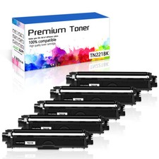 5 PK TN221 Black Toner Cartridge for Brother HL-3140CW HL-3150CDN HL-3170CDW