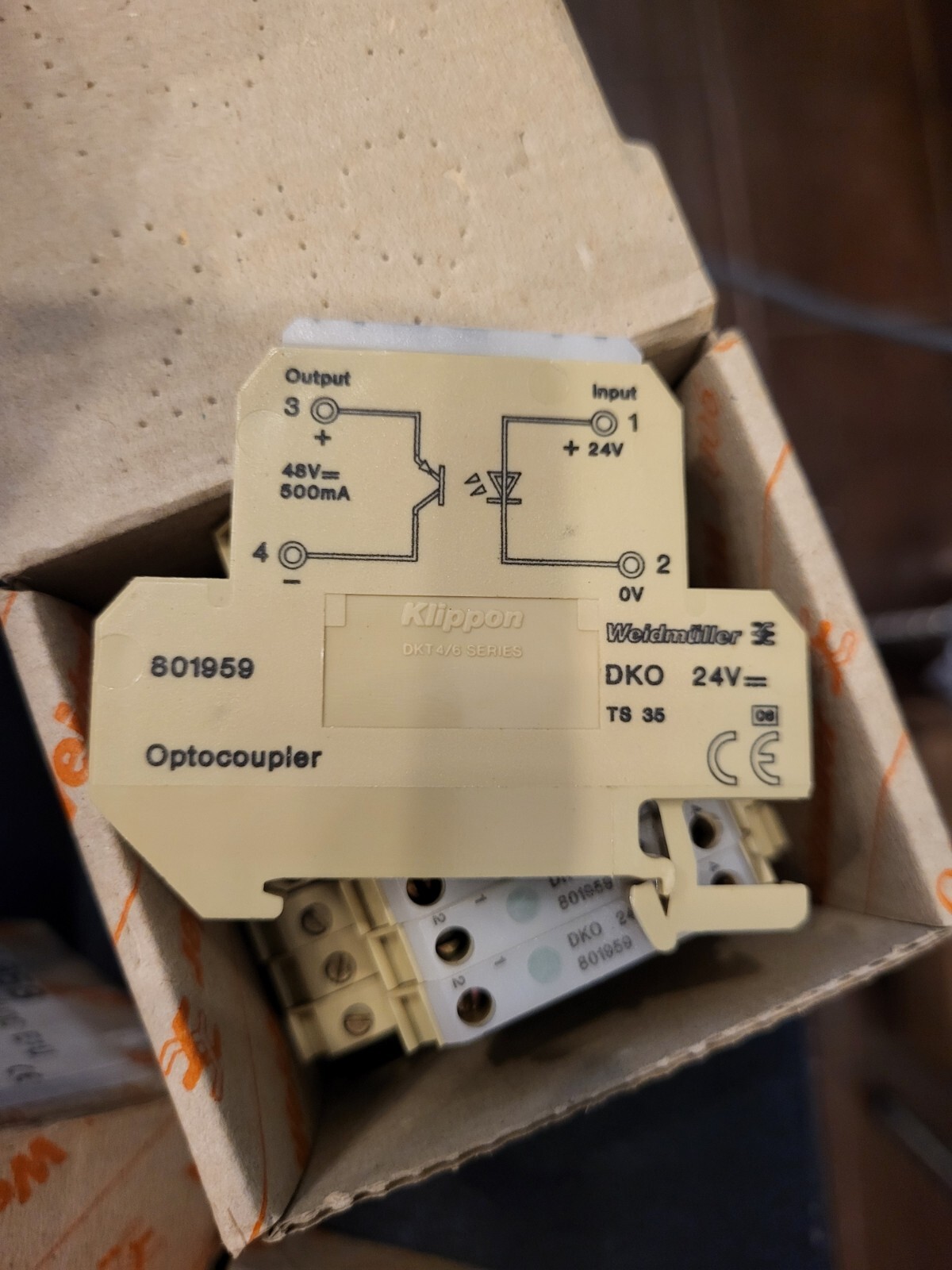 10x Weidmuller 801959 DKO 24VDC Optocoupler Transistor OUT 1-CH 4-Pin PKG/3