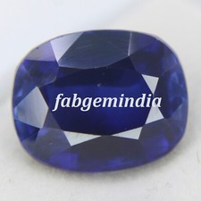 10 Ct Certified Natural Kashmiri Blue Sapphire Cushion Cut Loose Gemstones