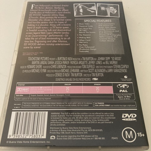 Ed Wood (Special Edition, DVD, 1994) Johnny Depp. Tim Burton. Like New. - Picture 2 of 4