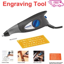 Dremel Electric Engraver Engraving Tool Kit Metal Plastic Wood Glass Leather Car