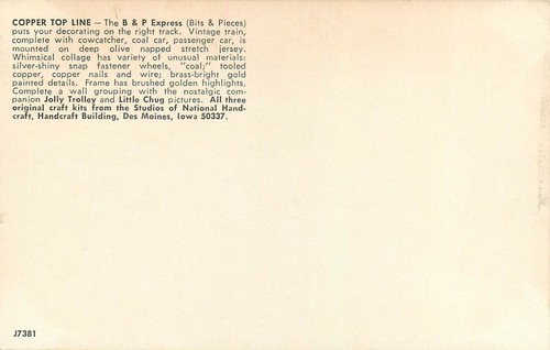National Handcraft Building Des Moines Iowa IA Copper Top Line Postcard - Imagen 2 de 2