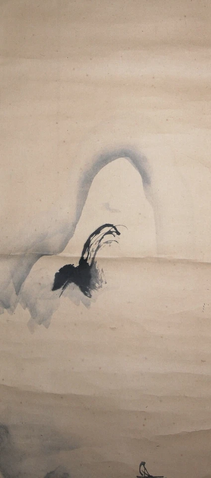 ВИСЯЧИЙ СВИТОК KAKEJIKU / пейзаж картина Tanshin Kano Morimichi 狩野探信守道686 - Изображение 3 из 4