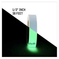 Photoluminescent Glow In The Dark Stage Home Decoration Tape: 1/2 in. x 30 feet.