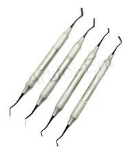 Dental Composite Filling Instrument Black Titanium Coated Restorative Kit 4 Pcs
