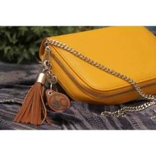 "Compact Carrie" Casual Concealed Carry Bag Mustard Yellow w/ Removable Holster!