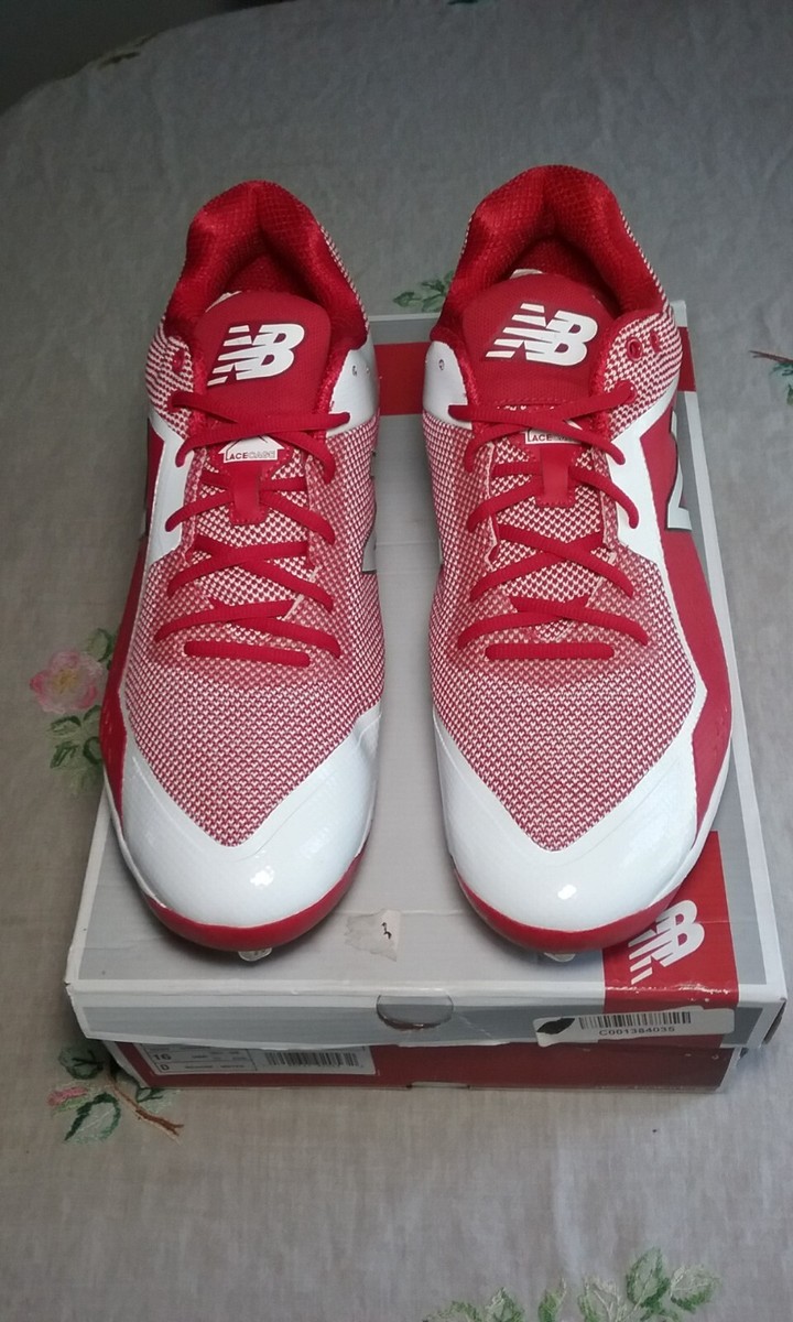 New Balance Baseball Metal Cleats L4040TR5 Red/White Men\'s Size 13‎ products-  main image 4