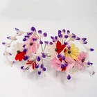 VTG Japanese Hana-kanzashi Hair Ornament Shichigosan: Chrysanthemum & Wisteria