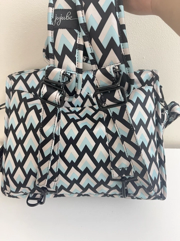 Nuevo con etiquetas Ju-Ju-Be B.F.F. Mochila Bolsa de Pañales Bebé Negro Diamante Lavable a Máquina Bolso Foto 4 de 4