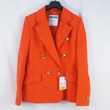 Moschino Double-Breasted Heart Button Cotton ...