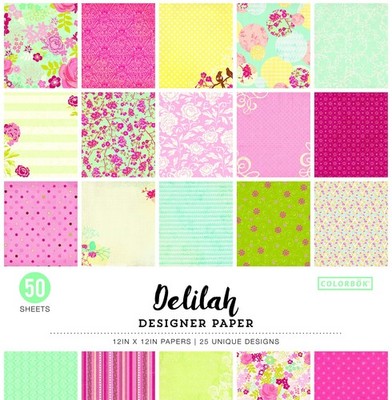 ColorBok 68230C Designer Paper Pad Delilah, 12'' x 12 x 12'', Delilah