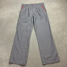 VINTAGE French Trousers Adult 34x32 Grey Workwear Chore Canvas Utility Mens