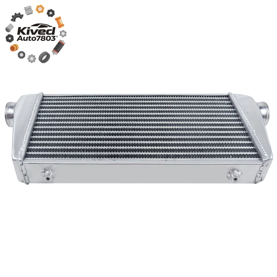 Aluminum Universal Turbo Front Mount Intercooler 2.2" inch/Outlet 25"x10"x3 - Image 4 of 4