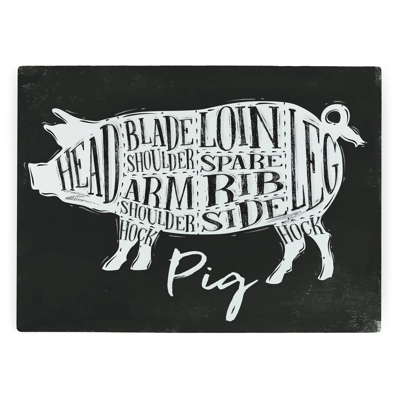 Chopping Board for Meats - Kitchen Cutting Board/Worktop Saver - Pig/Pork