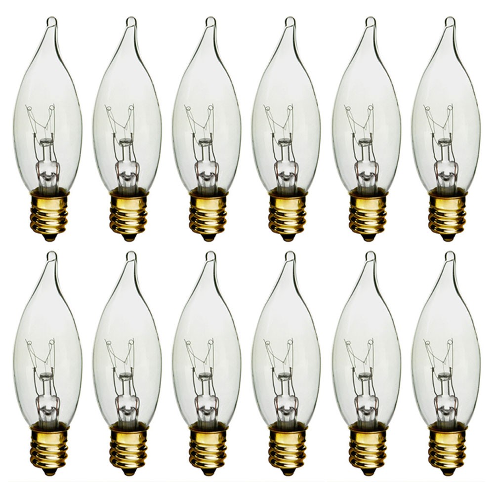 60 Watt Clear Flame Tip 120v Decor Chandelier