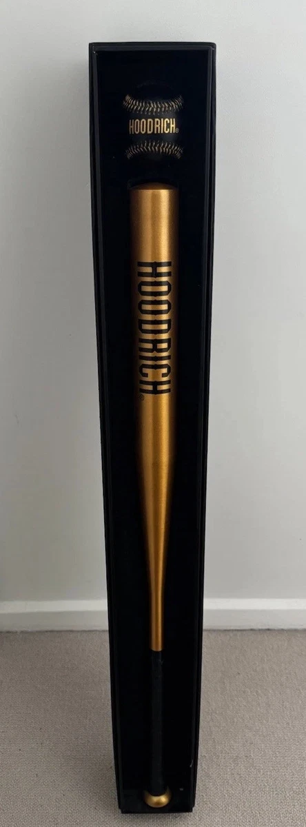 Batte De Baseball Hoodrich RARE - Dorée Avec Balle - SCELLÉE - NEUVE