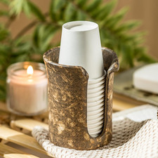 Ceramic Bathroom Cup Dispenser, 3 Oz Mouthwash Cup Dispenser Bathroom Cup Hol...