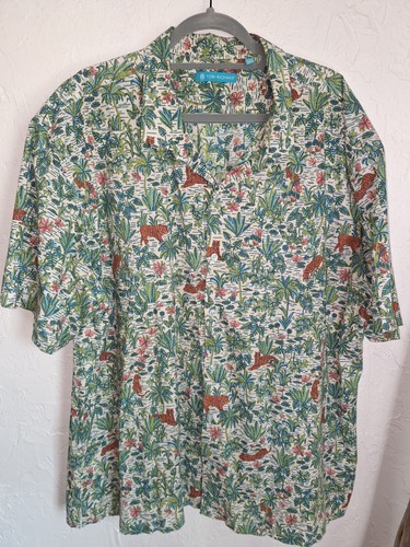 TORI RICHARD since 1956 Size 3XL Mens  100% Cotton Hawaii Shirt Tiger Palms - Picture 1 of 4