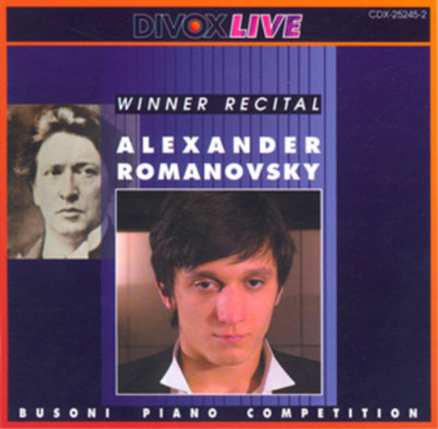 Alexander Romanovsky Busoni Piano Competition (CD) Album (UK IMPORT)