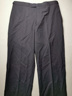 T. M. LEWIN Mens UK 34R Mayfair Wool Mohair Evening Wear Trousers (BNWT) Black