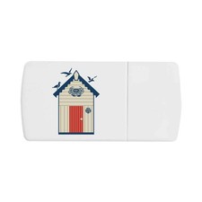 'Beach Hut With Sea Gulls' Pill Box with Tablet Splitter (PI00030150)