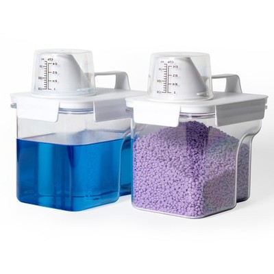 G2 GO2GETHER Laundry Detergent Container,2Pack -51oz clear 