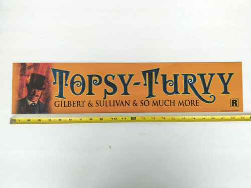 Movie Theater Mylar Banner Topsy-Turvy 1999 VTG 5" x 23"
