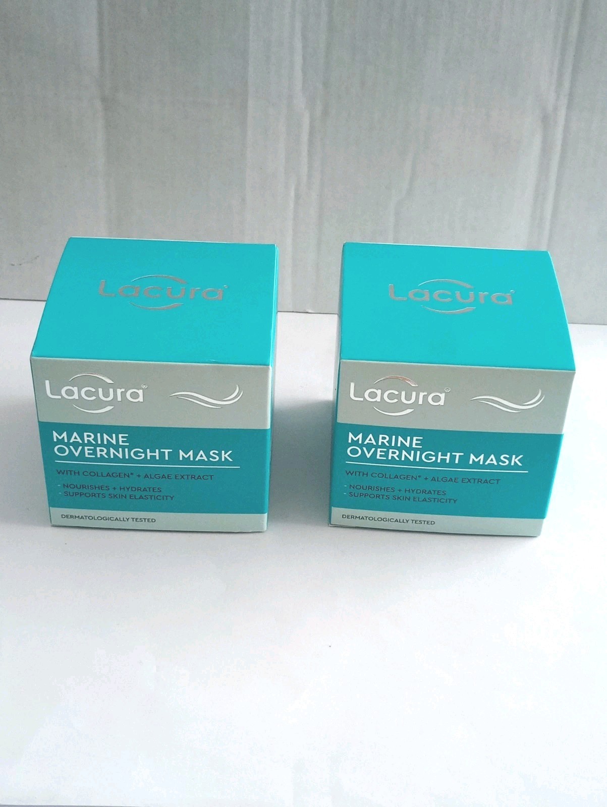 2 X LACURA MARINE OVERNIGHT CREAM   WITH COLLAGEN+ALGAE EXTRACT 50ml x 2
