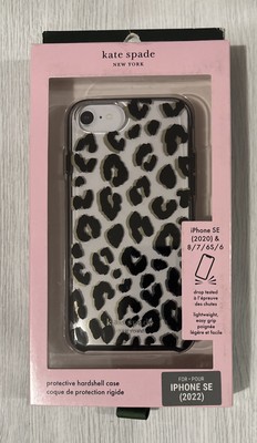 Kate Spade Hardshell Case For iPhone SE 3rd/2nd Gen 8/7/6/6s, City Leopard Black