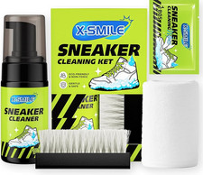 3 in 1 Sneaker Cleaning Kit Shoe Spray Cleaner Brush Wipe Care Kit