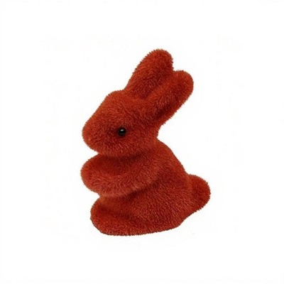 Ostern beflockter Hase, Schaumstoff, bunte Partydeko, Tischdeko