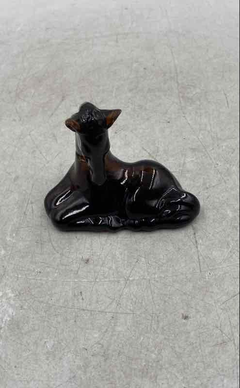 Avon Amber Glass Gentle Foal Sun Blossoms Cologne Horse Shaped Empty Bottle