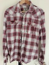 Garcia Jeans Hemd Gr. XXL Rot Grau Kariert We...