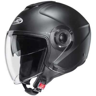 HJC i40N Solid semi matt schwarz Jethelm Motorradhelm Helm Sonnenvisier