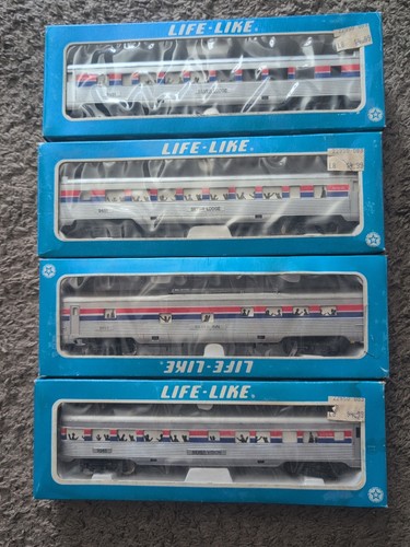 Coches Life-Like HO Amtrak Silver Vista Lodge Vision 8953.9451.9545 lote de 4 | Zustand: Used