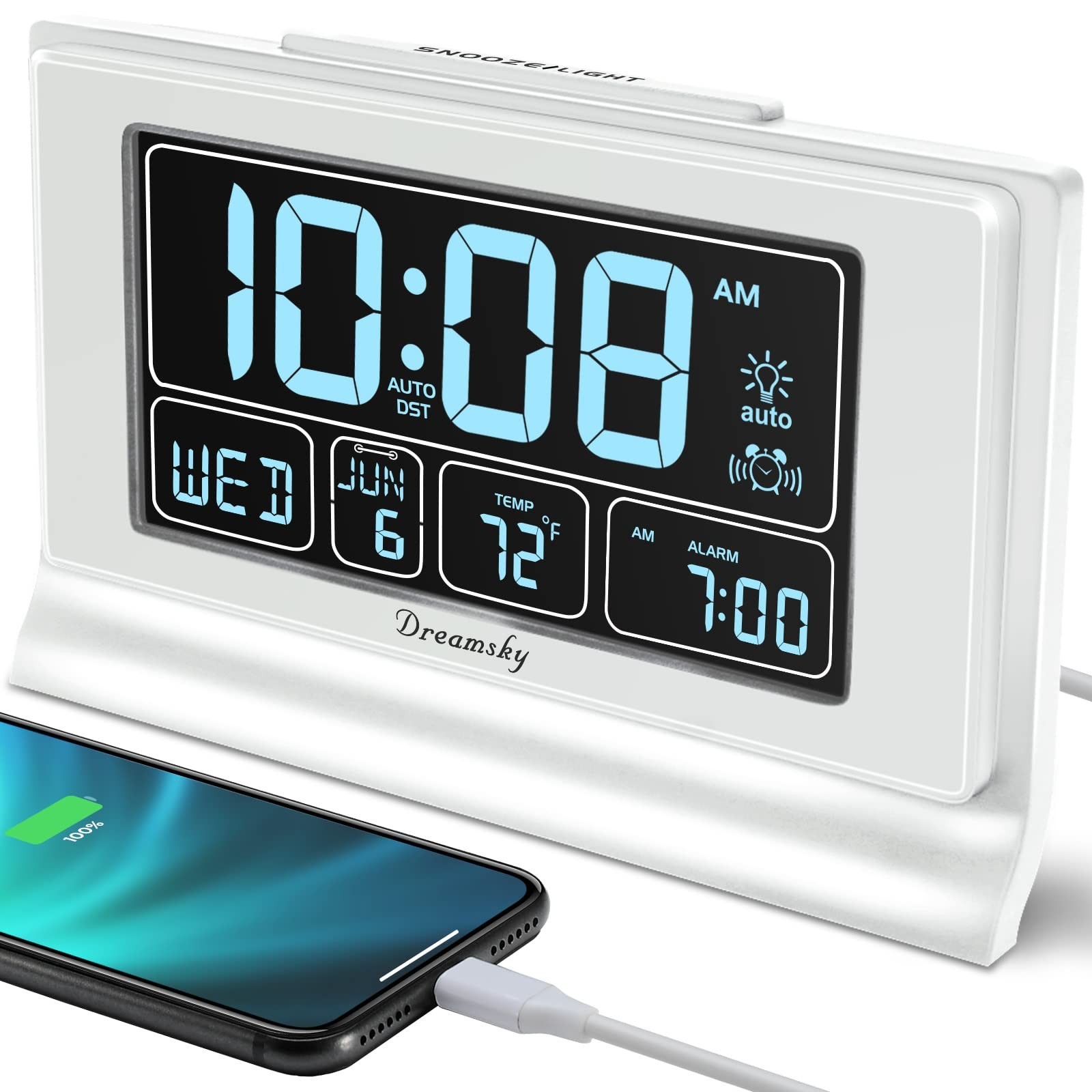 S For Bedrooms With Battery Backup, Auto Set Digital Cloc...
