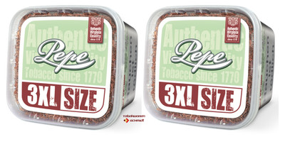2 x Pepe Volumentabak Bright Green XXXL Eimer 170g
