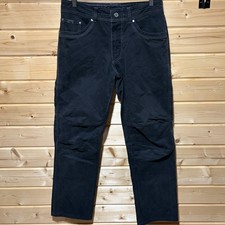 KUHL Mens Straight Leg Patina Dye Black Wash Thick Pants W34 L32