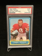1963 Topps Larry Wilson HOF Signed Rookie Card PSA 3.5 Grade RC Auto Cardinals