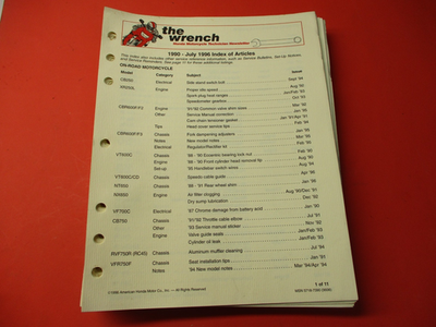 #ad #ad OEM ORIGINAL HONDA THE WRENCH 1990 1994 $19.99