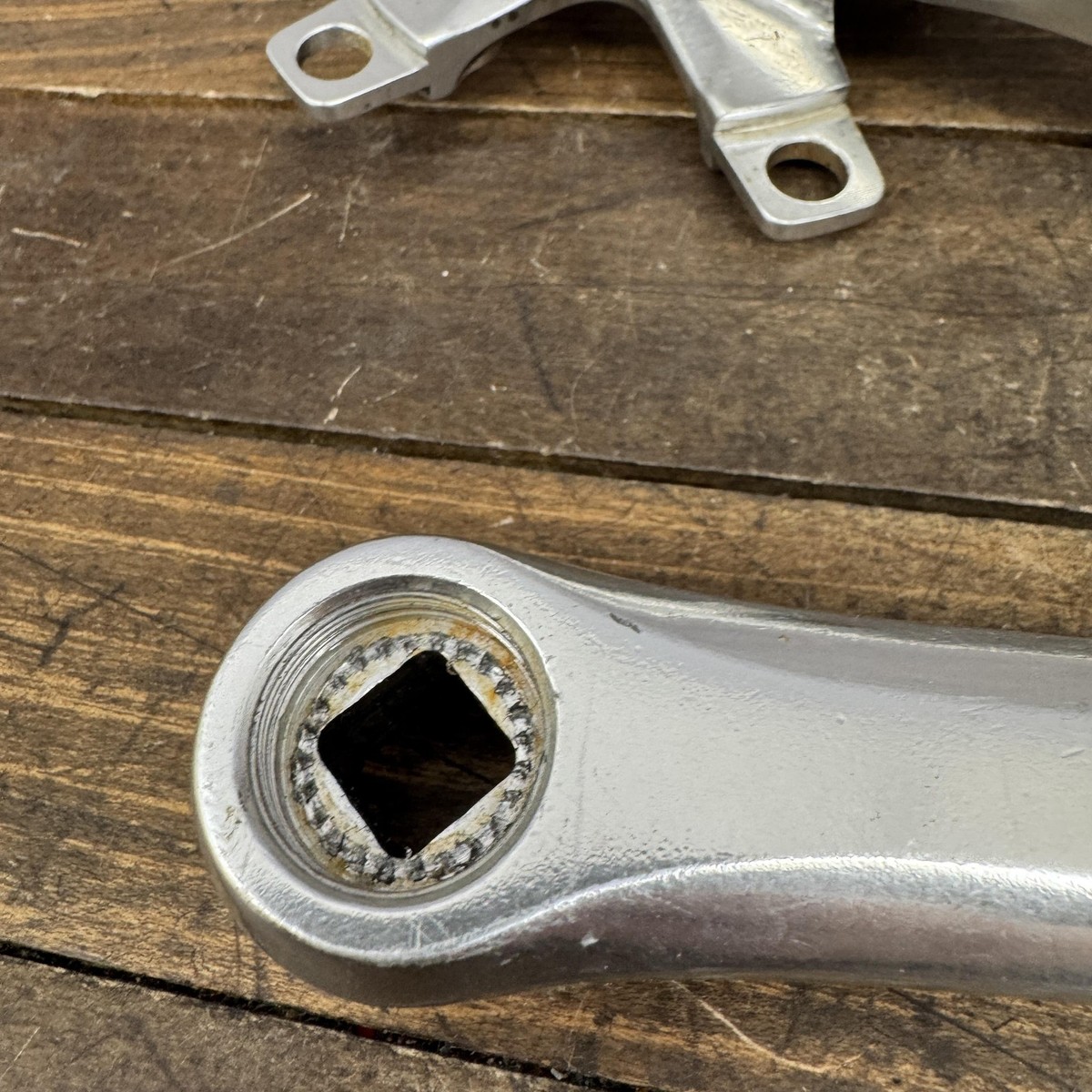 Vintage Sugino GT Crankset 165mm Square Taper Triple 165 Bike Arms