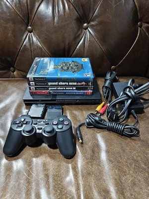 Sony PlayStation 2 Slim - 5 Game Bundle (Bully, GTA III, GTA Vice City, KH1)