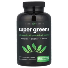 Super Greens With Superfoods, Probiotics & Enzymes, 150 Vegan Capsules