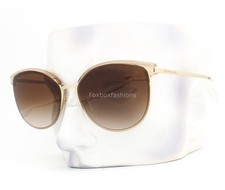 Michael Kors Magnolia Sunglasses MK 1088 Light Gold Metal Brown Gradient w/case
