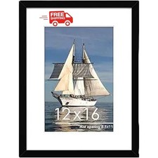 12x16 Picture Frame, Display Pictures 8.5x11 with Mat or 12 x 16 Without Mat