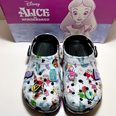 Disney Alice in Wonderland Crocs Classic Clog Multicolor Womens 8